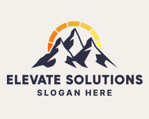Level - Natural Energy Mountain logo design