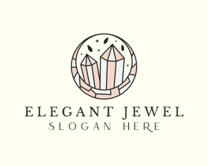 High End Crystals Jewel logo design