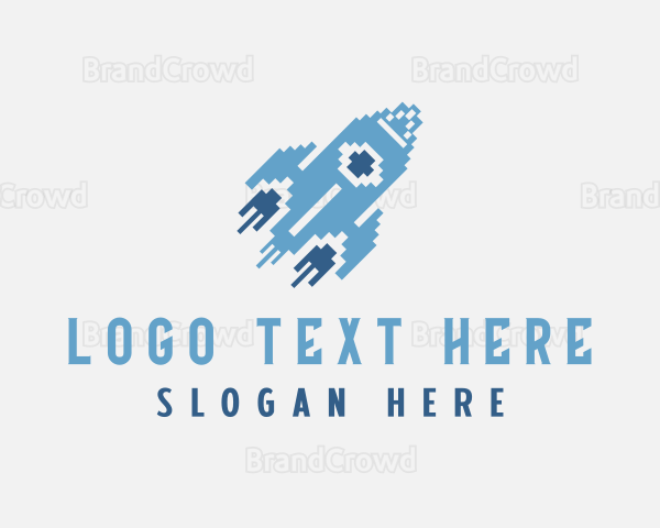 Rocket Ship Pixel App Logo