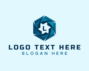 Fan - Hexagon Cyber Technology logo design