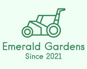 Green Lawn Mower  logo design