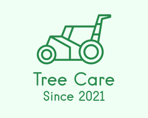 Green Lawn Mower  logo design