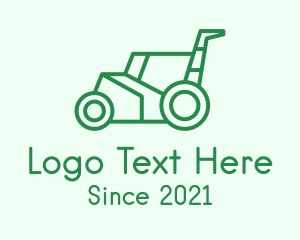 Worker - Green Lawn Mower logo design