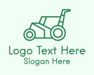 Green Lawn Mower  Logo