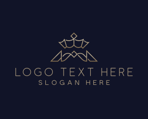 Tiara - Royalty Crown Letter M logo design