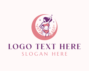 Feminine - Moon Woman Body logo design