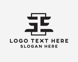 Law Firm - Creative Fashion Studio Letter E logo design