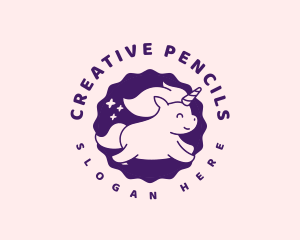 Cute Unicorn Toy logo design