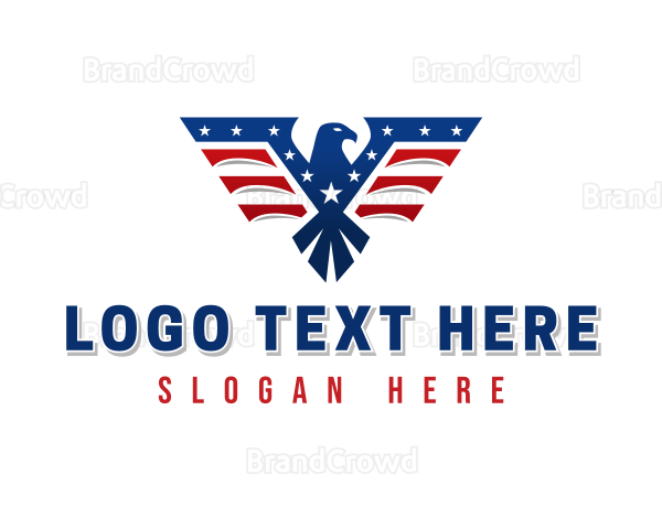 Eagle Wings Patriotic Logo