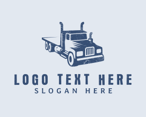 Flatbed Truck - Flatbed Truck Logistics logo design