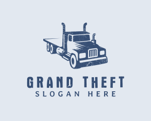 Shipment - Flatbed Truck Logistics logo design