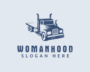 Shipping - Flatbed Truck Logistics logo design