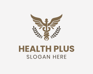 Caduceus Staff Hospital logo design