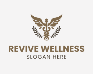 Recovery - Caduceus Staff Hospital logo design