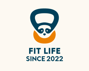 Panda Fitness Kettlebell  logo design