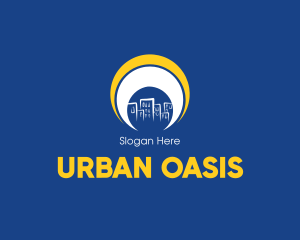 Downtown - Building City Construction logo design