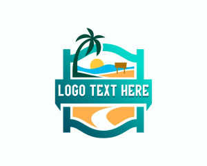 Mountain - Summer Beach Island Resort logo design