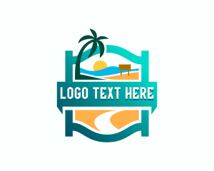Island - Summer Beach Island Resort logo design
