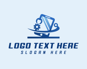 Repair - Smartphone Tech Developer logo design