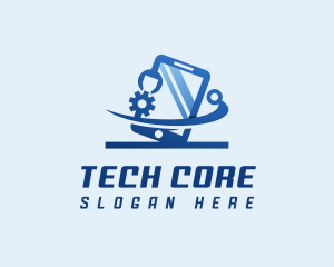 Smartphone Tech Developer logo design