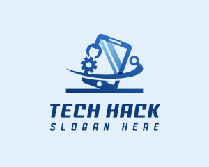 Smartphone Tech Developer logo design