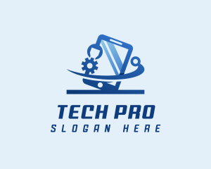 Smartphone Tech Developer logo design