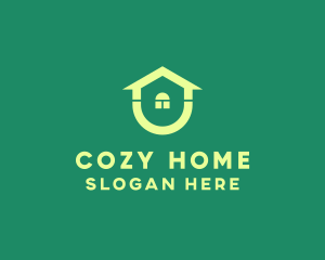 House - Green Housing Property logo design