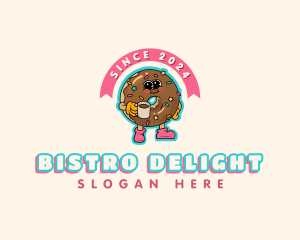 Cute Donut Cartoon logo design