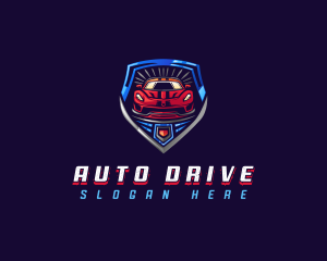 Car - Shield Race Car logo design