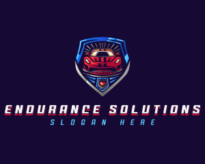 Shield Race Car logo design