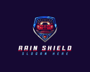 Shield Race Car logo design