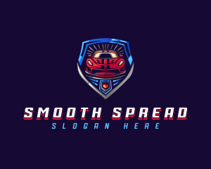 Shield Race Car logo design