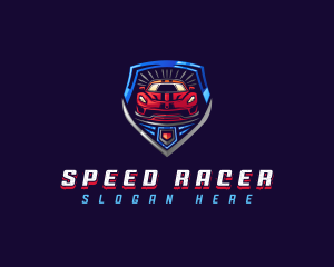 Race - Shield Race Car logo design
