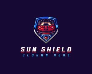 Shield Race Car logo design