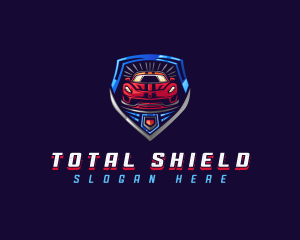 Shield Race Car logo design