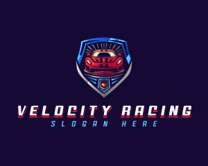 Shield Race Car logo design