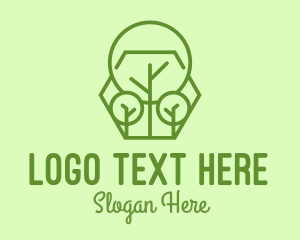 Oxygen - Geometric Plant Linear logo design
