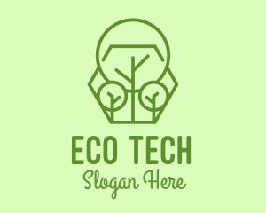 Ecosystem - Geometric Plant Linear logo design