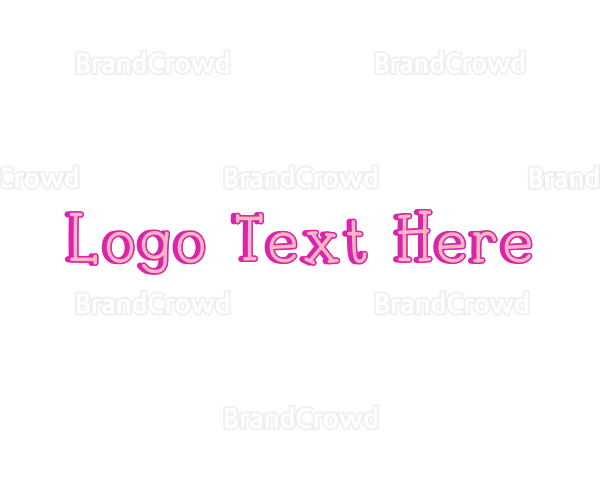 Pink Joyful Wordmark Logo
