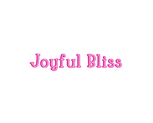 Pink Joyful Wordmark logo design