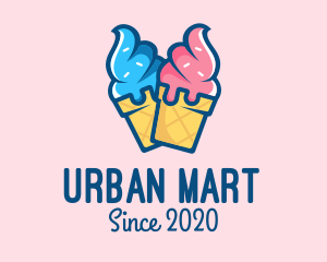 Store - Pink Blue Ice Cream logo design