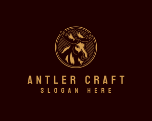 Wild Moose Antler logo design