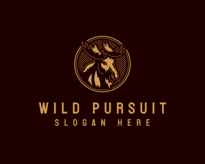 Wild Moose Antler logo design