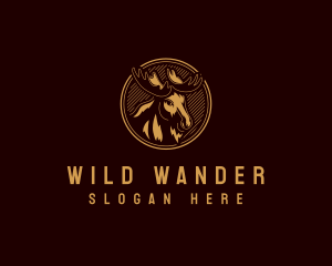 Wild Moose Antler logo design