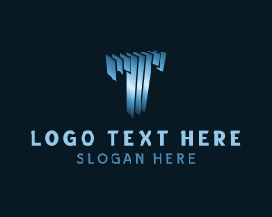 Studio - Tech Panels Letter T logo design