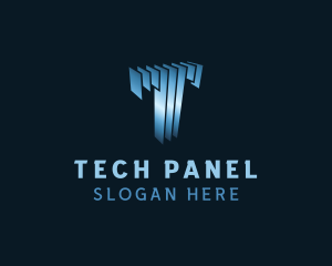 Panel - Tech Panels Letter T logo design