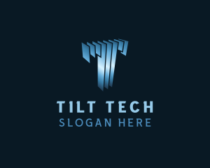 Tech Panels Letter T logo design