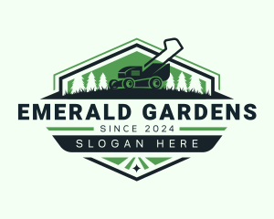 Lawn Mower Gardener logo design