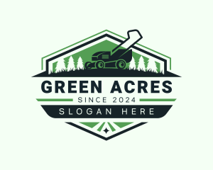 Lawn Mower Gardener logo design