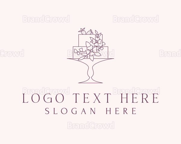 Floral Dessert Cake Logo